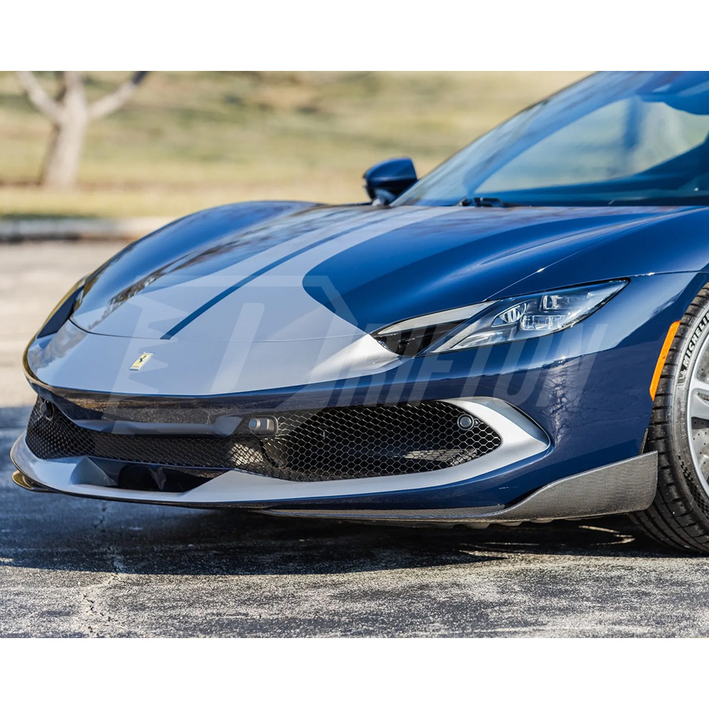 AF Style Dry Carbon Fiber Front Lip For Ferrari 296 2021-2025