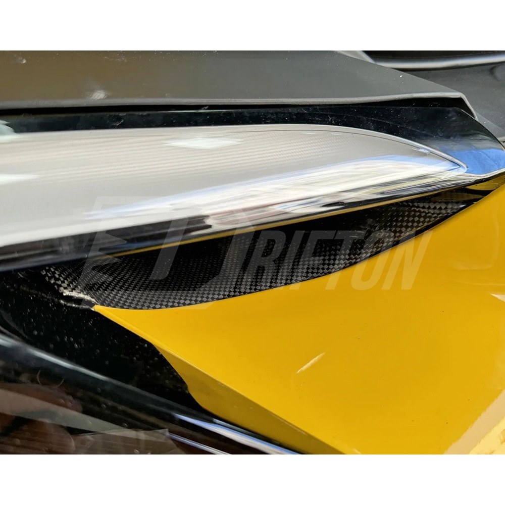 OEM Style Dry Carbon Fiber Headlight Air Vents Trim For Ferrari 296 GTB & GTS 2021-2025