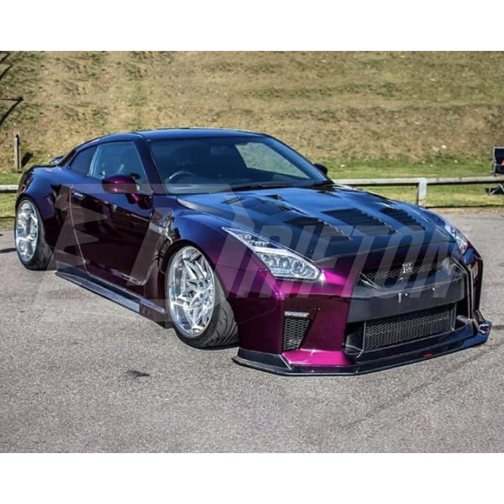 CMST Style Half Carbon Fiber Front Bumper With Front Lip For Nissan R35 GTR 2008-2016