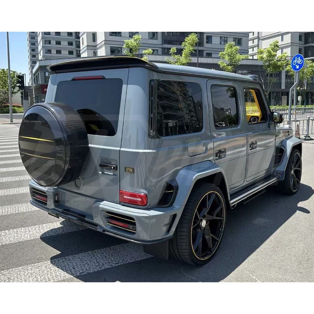 Mansory Style Dry Carbon Fiber Wheel Spare Tire Ring Cover For Mercedes Benz G-Class W464 G500 AMG G63 2018-2020