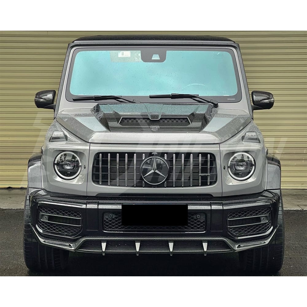 TopCar  Style Dry Carbon Fiber Front Bumper Trims For Mercedes Benz G Class W464 AMG G63 2018-2024
