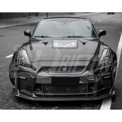 CMST Style Half Carbon Fiber Front Bumper With Front Lip For Nissan R35 GTR 2008-2016