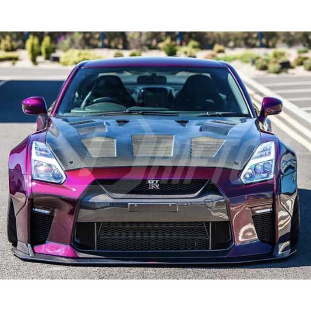 CMST Style Half Carbon Fiber Front Bumper With Front Lip For Nissan R35 GTR 2008-2016