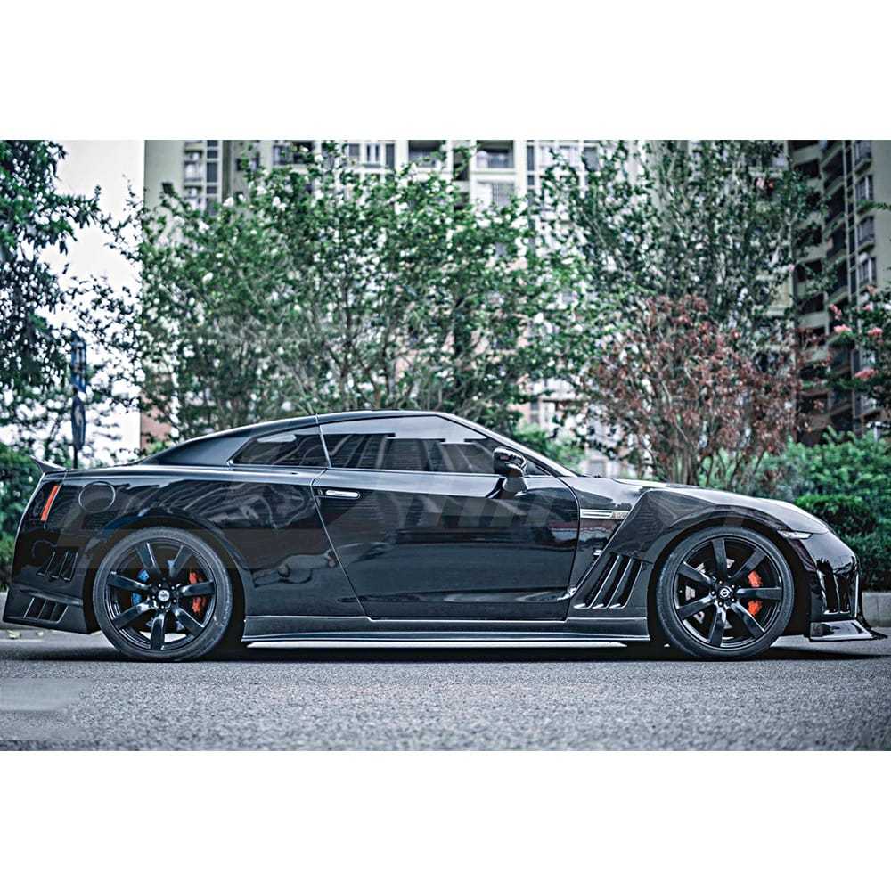 CMST V2 Style Carbon Fiber Side Skirt For Nissan R35 GTR 2008-2026