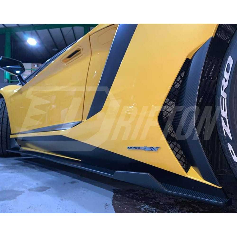 LB Style Carbon Fiber Side Skirt Intake Air Vents For Lamborghini Aventador SV LP750 2015-2017