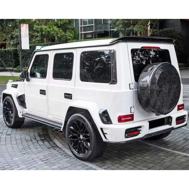 Mansory Style Dry Carbon Fiber Wheel Spare Tire Ring Cover For Mercedes Benz G-Class W464 G500 AMG G63 2018-2024