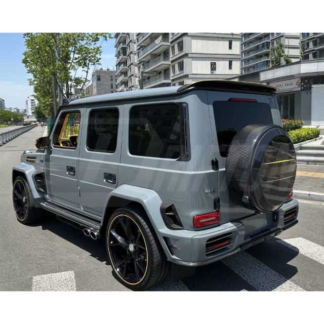 Mansory Style Dry Carbon Fiber Wheel Spare Tire Ring Cover For Mercedes Benz G-Class W464 G500 AMG G63 2018-2024