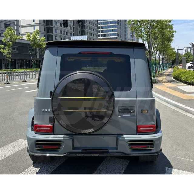 Mansory Style Dry Carbon Fiber Wheel Spare Tire Ring Cover For Mercedes Benz G-Class W464 G500 AMG G63 2018-2024