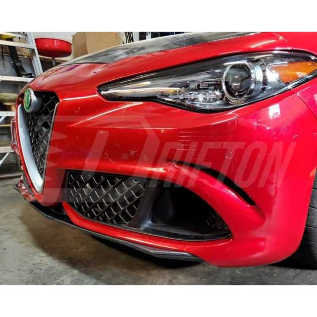 OEM Style Carbon Fiber Front Lip For Alfa Romeo Quadrifoglio 2016-2023