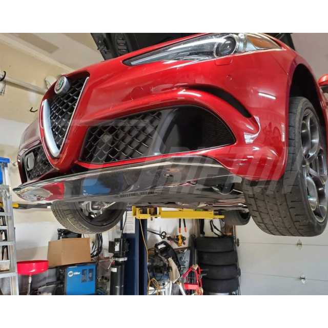 OEM Style Carbon Fiber Front Lip For Alfa Romeo Quadrifoglio 2016-2023