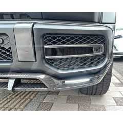TopCar Style Dry Carbon Fiber Front Bumper Trims For Mercedes Benz G-Class W464 AMG G63 2018-2024