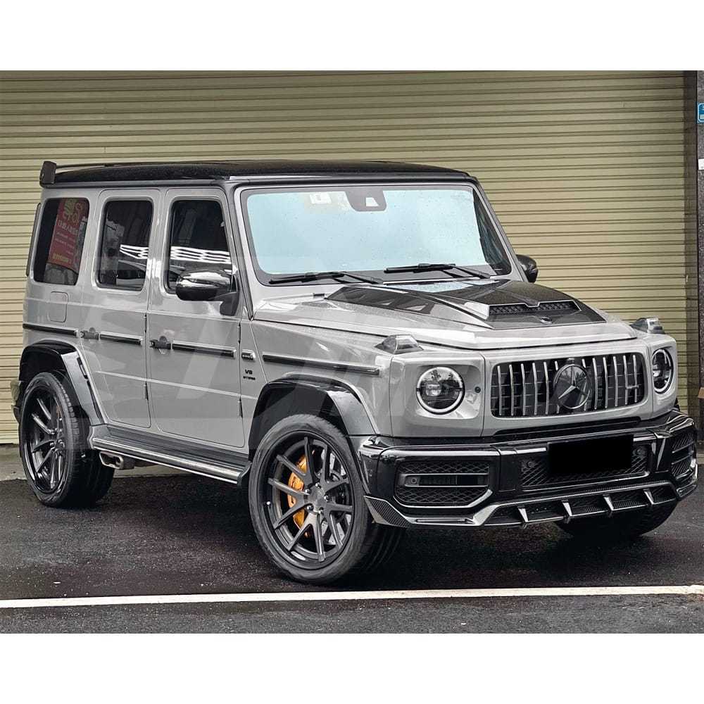 TopCar Style Dry Carbon Fiber Front Bumper Trims For Mercedes Benz G-Class W464 AMG G63 2018-2024
