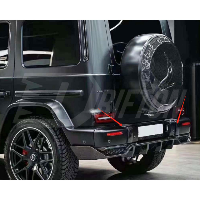 TopCar Style Dry Carbon Fiber Rear Bumper Trims For Mercedes Benz G Class W464 AMG G63 2018-2024