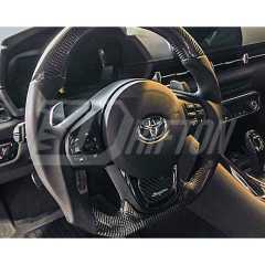 V1 Custom Made Carbon Fiber LED Display Steering Wheel For Toyota Supra MK5 A90 A91 GR 2019-2024