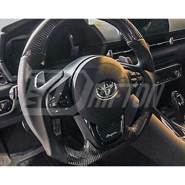 V1 Custom Made Carbon Fiber LED Display Steering Wheel For Toyota Supra MK5 A90 A91 GR 2019-2024