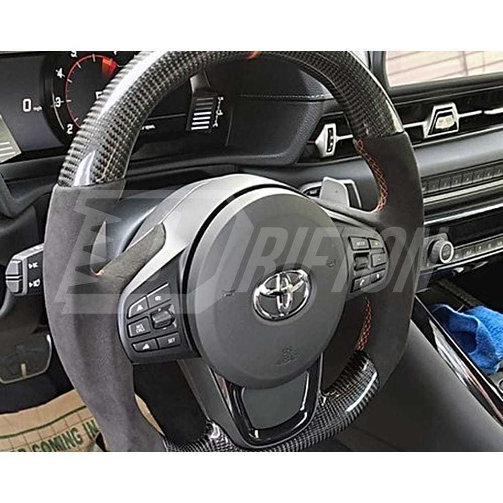 V1 Custom Made Carbon Fiber LED Display Steering Wheel For Toyota Supra MK5 A90 A91 GR 2019-2024