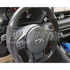 V1 Custom Made Carbon Fiber LED Display Steering Wheel For Toyota Supra MK5 A90 A91 GR 2019-2024