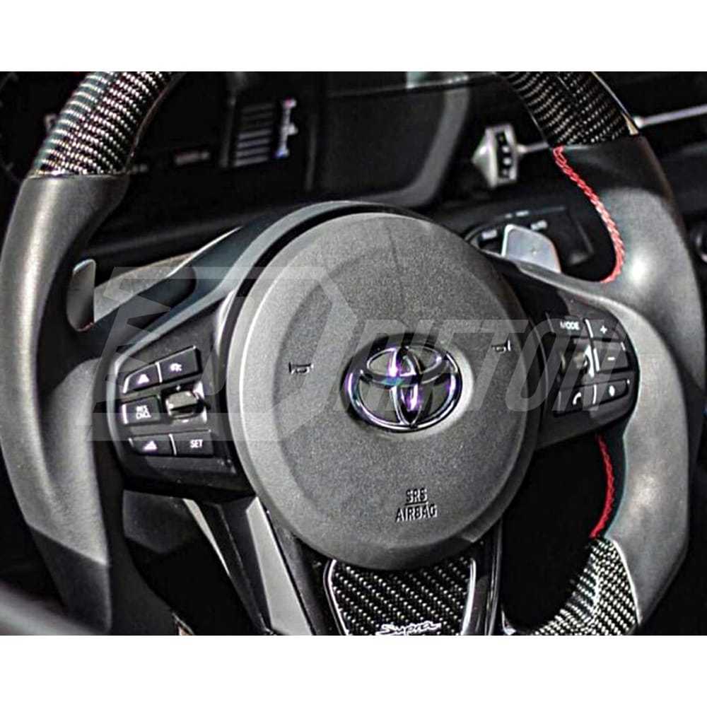 V1 Custom Made Carbon Fiber LED Display Steering Wheel For Toyota Supra MK5 A90 A91 GR 2019-2024