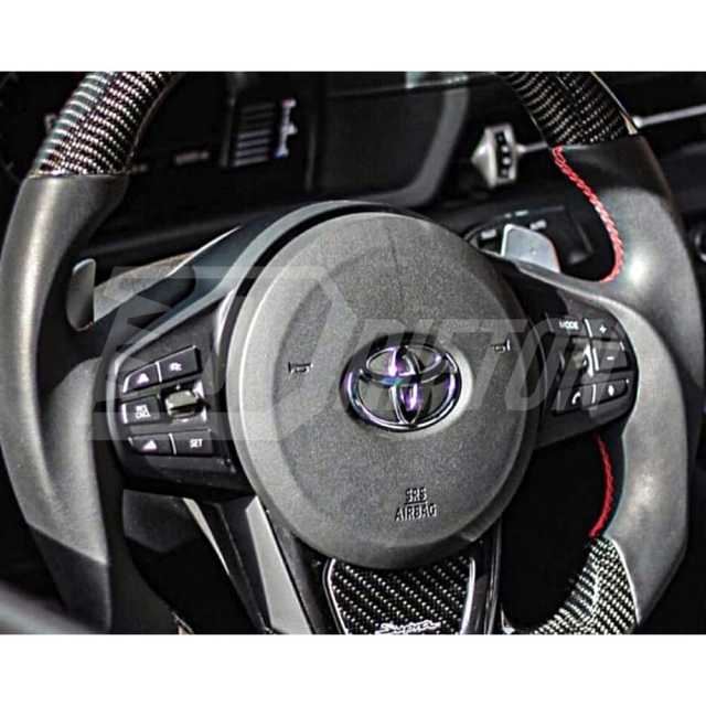 V1 Custom Made Carbon Fiber LED Display Steering Wheel For Toyota Supra MK5 A90 A91 GR 2019-2024