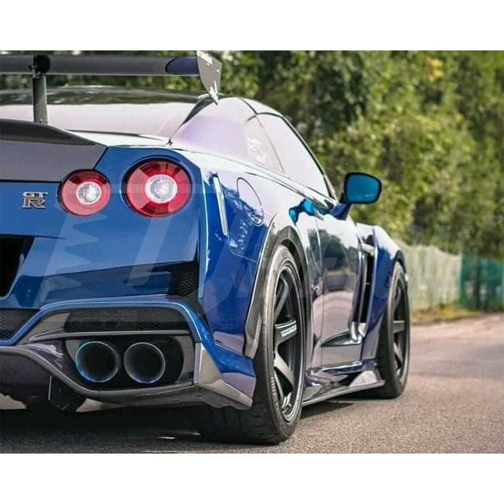 Varis MY19 Style Carbon Fiber Rear Fender Trim Wheels Flare For Nissan R35 GTR 2008-2026