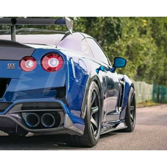 Varis MY19 Style Carbon Fiber Rear Fender Trim Wheels Flare For Nissan R35 GTR 2008-2026