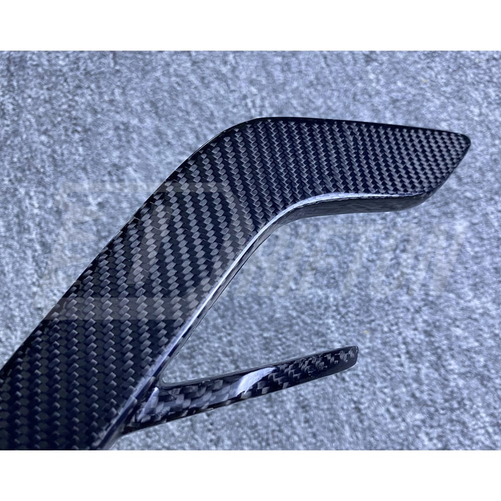 LD Style Carbon Fiber Front Fender Vent Canards Trims For BMW F96 X6M 2019-2023