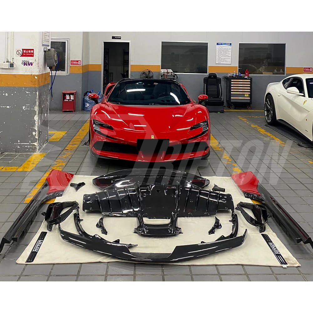 OEM Style Dry Carbon Fiber Rear Diffuser For Ferrari SF90