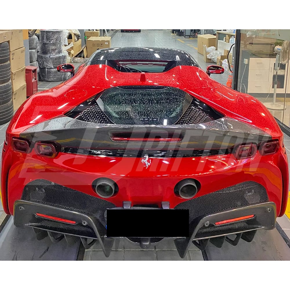 OEM Style Dry Carbon Fiber Rear Diffuser For Ferrari SF90