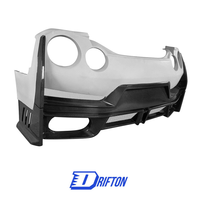 MY24 Nismo Style Partial Carbon Fiber Rear Bumper For Nissan R35 GTR 2008-2026