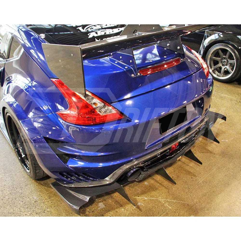 Varis Kamikaze Style Carbon Fiber Racing Swan GT Spoiler Rear Wing For Nissan 370Z Z34 2008-2019