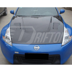 Vented Style Carbon Fiber Hood For Nissan 370Z Z34 2008-2019