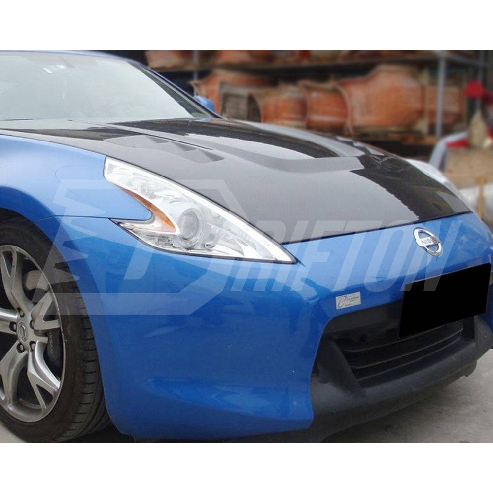Vented Style Carbon Fiber Hood For Nissan 370Z Z34 2008-2019