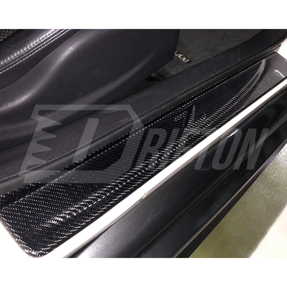 Carbon Fiber Door Sills Scuff Plates Panels Trim For Nissan 370Z Z34 2008-2019