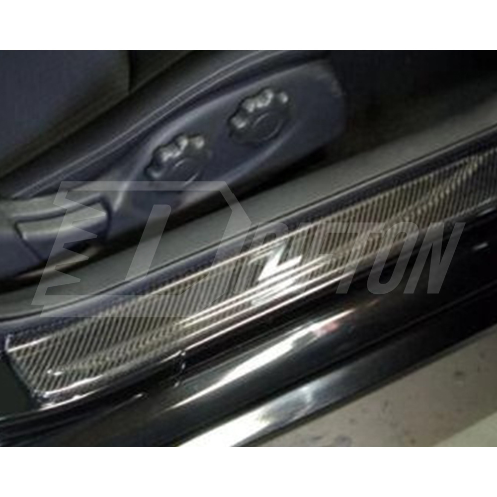 Carbon Fiber Door Sills Scuff Plates Panels Trim For Nissan 370Z Z34 2008-2019