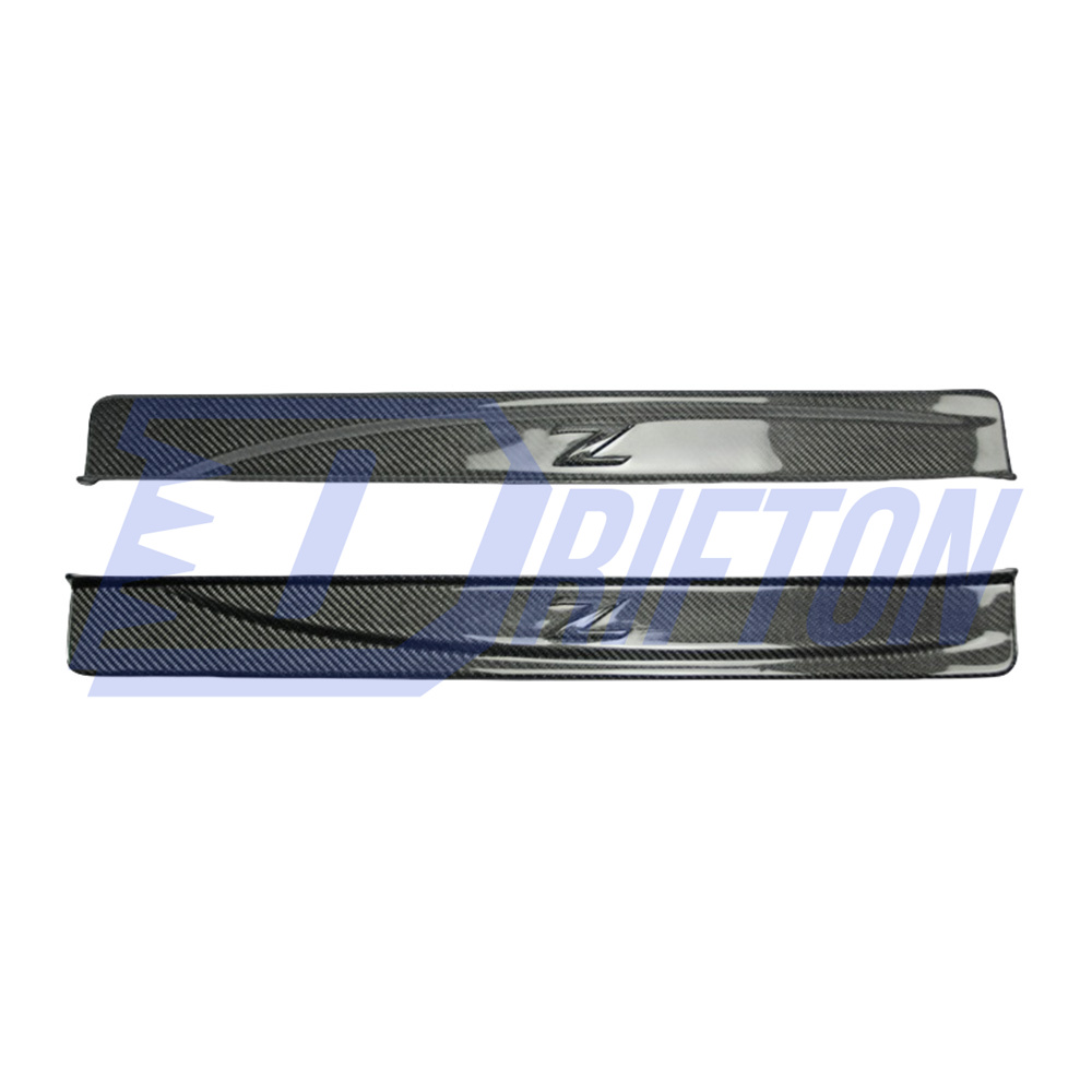 Carbon Fiber Door Sills Scuff Plates Panels Trim For Nissan 370Z Z34 2008-2019