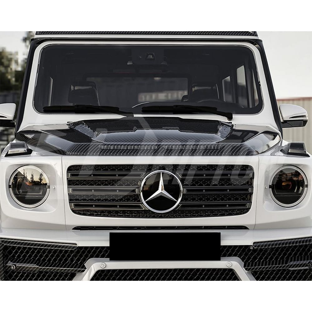 Paktechz Style Dry Carbon Fiber Engine Hood For Mercedes Benz G-Class W464 G350 G500 AMG G63 2019-2022