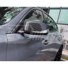 Dry Carbon Fiber Replacement Side Mirror Cover For Infiniti Q50 2013-2024