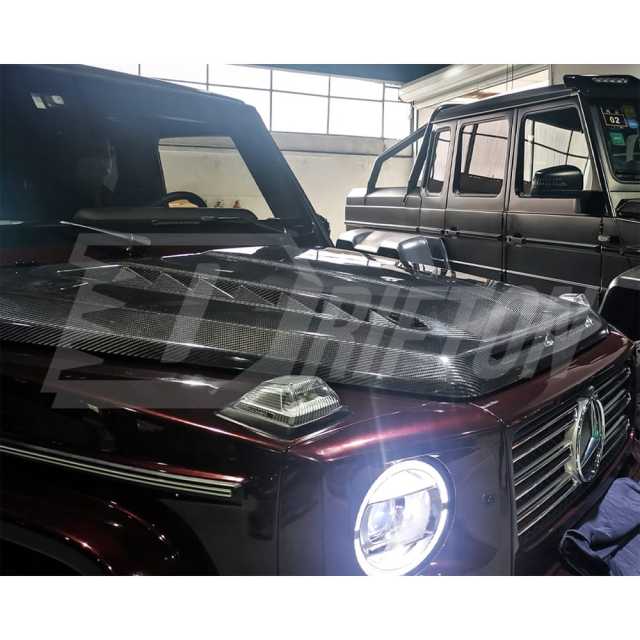 Paktechz Style Dry Carbon Fiber Engine Hood For Mercedes Benz G-Class W464 G350 G500 AMG G63 2018-2024