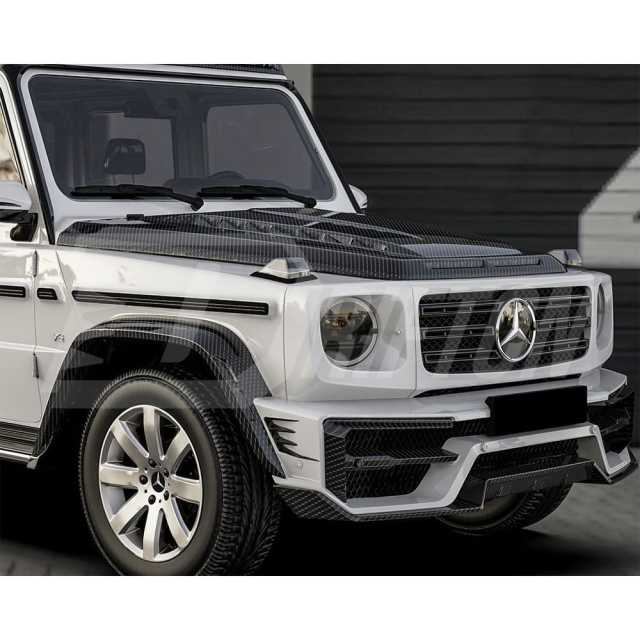 Paktechz Style Dry Carbon Fiber Engine Hood For Mercedes Benz G-Class W464 G350 G500 AMG G63 2018-2024