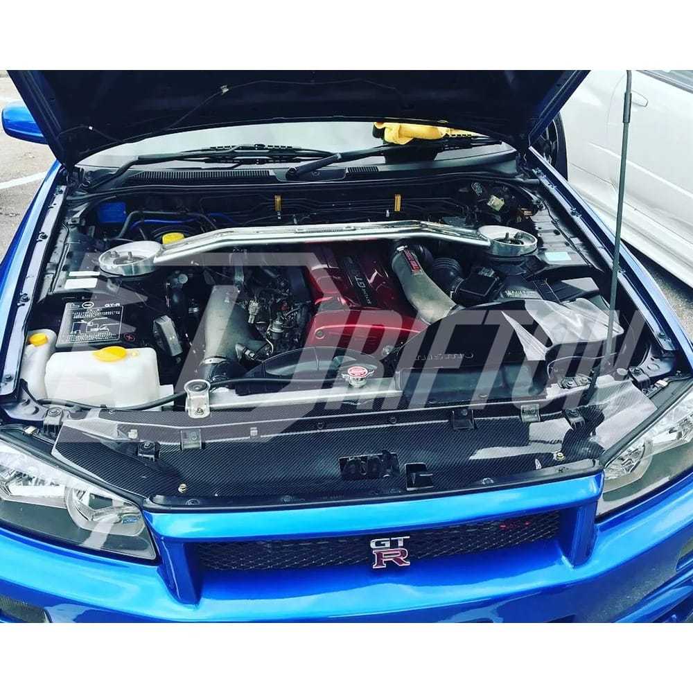 Carbon Fiber Cooling Plate Engine Bay Kit For Nissan R34 GTR 1998-2002