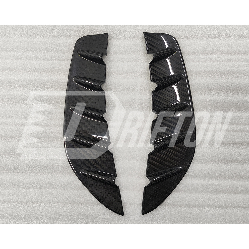 Monotek Style Dry Carbon Fiber Front Bumper Side Air Intake Trim For Lotus Emira