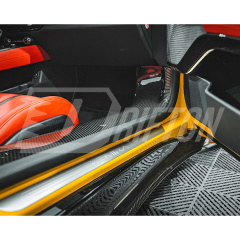 Dry Carbon Fiber Door Sills Scuff Plates Panels Trim For Lotus Emira