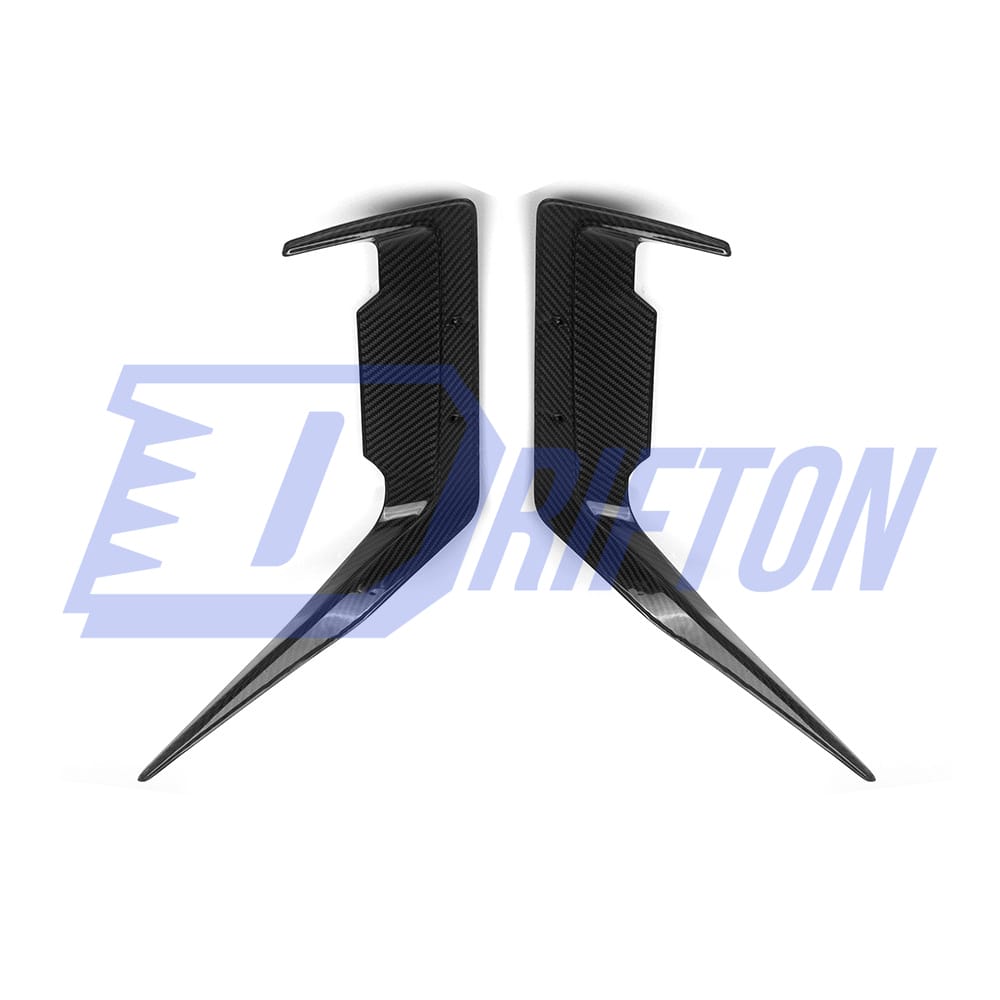 SQ Style Dry Carbon Fiber Front Bumper Side Canards For BMW 5 Series G60 2024-On