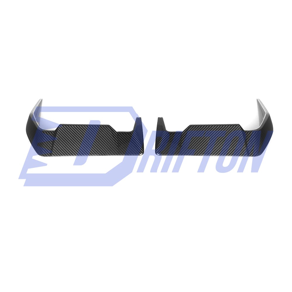 SQ Style Dry Carbon Fiber Front Bumper Side Canards For BMW 5 Series G60 2024-On