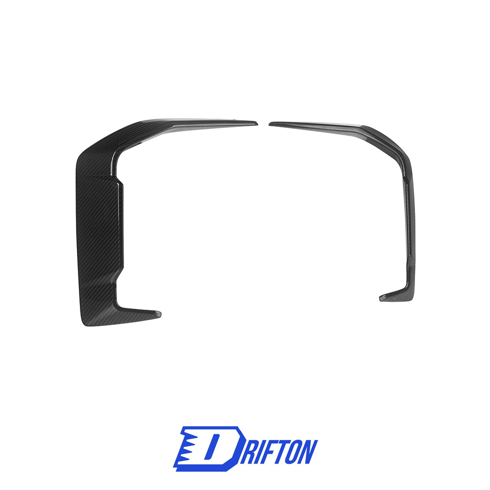 SQ Style Dry Carbon Fiber Front Bumper Side Canards For BMW 5 Series G60 2024-On