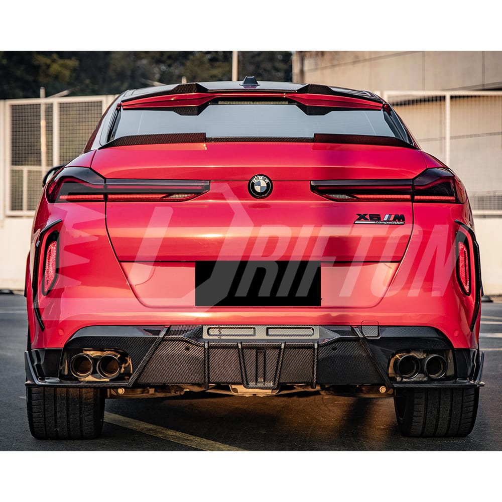 MP Style Dry Carbon Fiber Rear Spoiler Wing For BMW F96 X6M 2019-2025