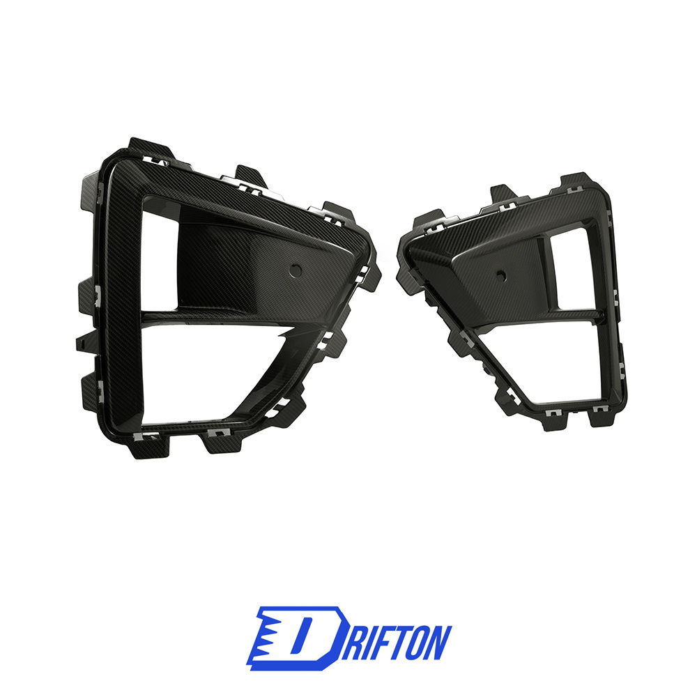 OEM Style Dry Carbon Fiber Front Bumper Side Vents For BMW X6M F96 LCI 2024-On