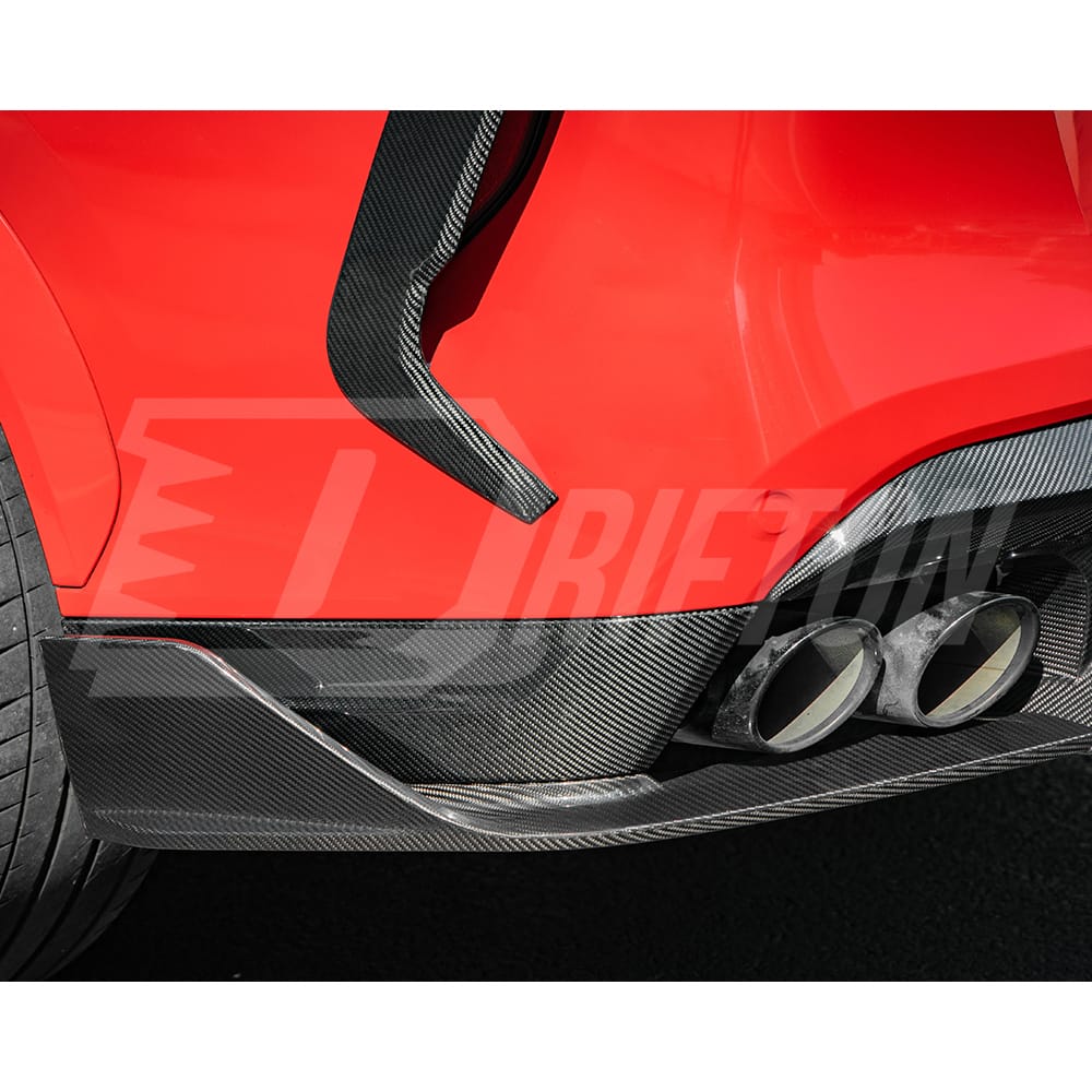 OEM Style Dry Carbon Fiber Rear Bumper Side Spats For BMW X6M F96 2019-On