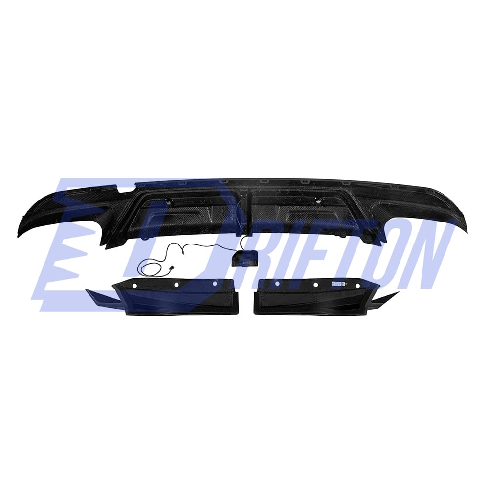 SQ Brake Lamp Style Dry Carbon Fiber Rear Diffuser For BMW X5M F95 2019-On
