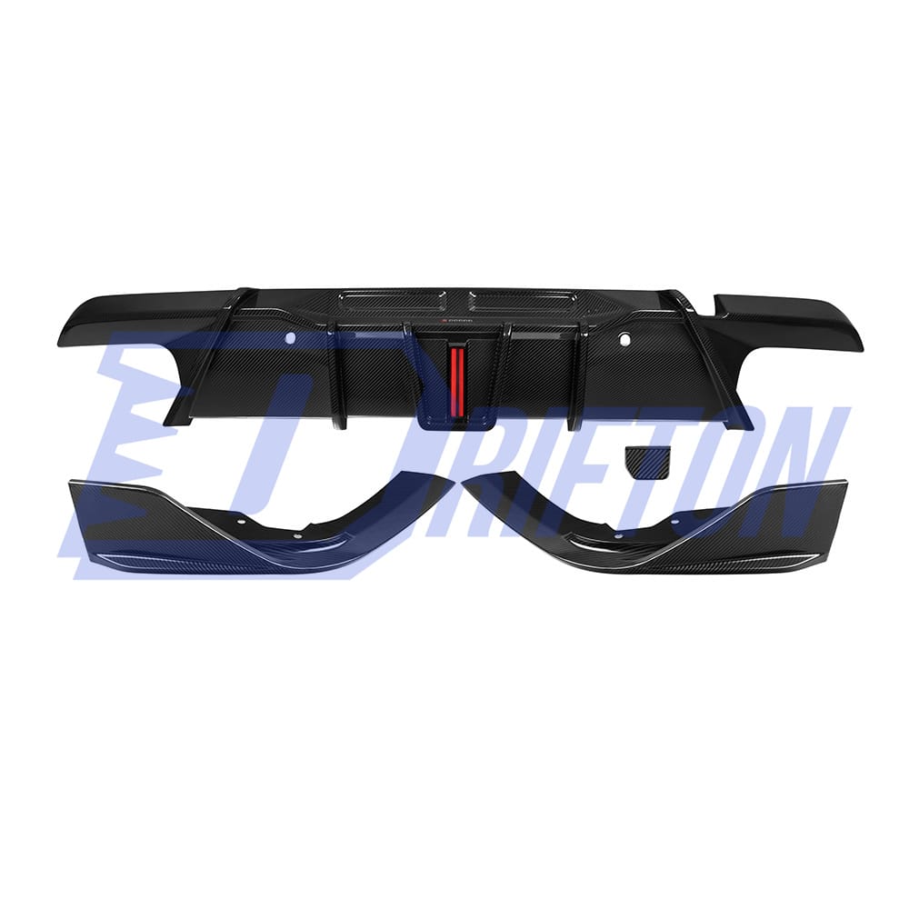 SQ Brake Light Style Dry Carbon Fiber Rear Diffuser For BMW X6M F96 2019-On